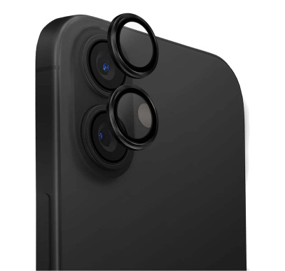 Защитное стекло для камеры iPhone 16/16 Plus UNIQ OPTIX Camera Lens AluGuard (IP6.1-6.7(2024)-ALENSBLK), Black