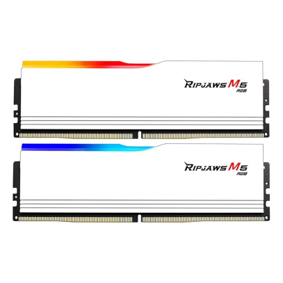 Оперативная память G.SKILL Ripjaws M5 RGB (F5 6000J3636F16GX2 RM5RW) DDR5 32GB 6000MHz CL36 UDIMM 2x16GB RGB White