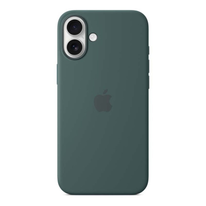 Чехол Silicone Case для Apple iPhone 16 Plus Dark Green, темно-зеленый