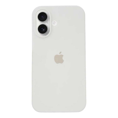Чехол Silicone Case для Apple iPhone 16 с MagSafe White, белый
