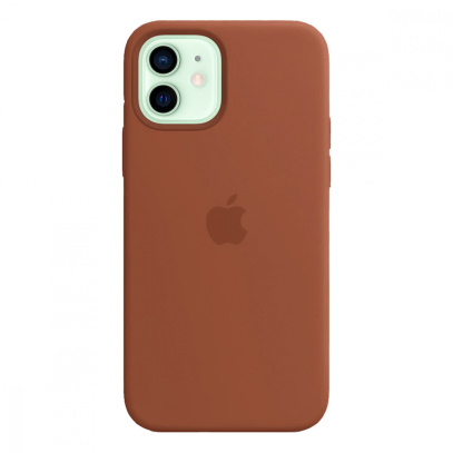 Чехол Leather Case MagSafe для Apple iPhone 12 mini Brown, коричневый