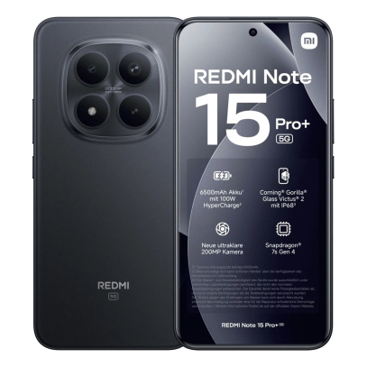 Xiaomi Redmi Note 15 Pro+ 5G 16/512Gb Midnight Black, чёрный