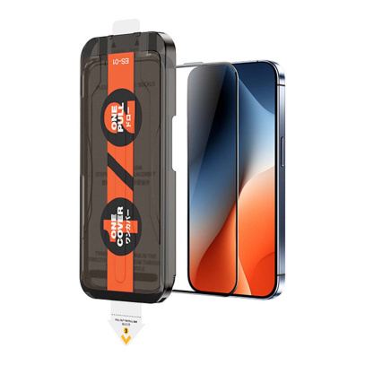 Защитное стекло для iPhone 17 Pro Max REMAX с аппликатором (ES-01) Чёрный