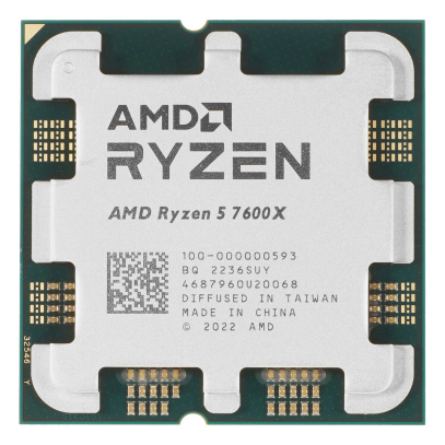 Процессор AMD Ryzen 5 7600X, 4.7ГГц (Turbo 5.3ГГц), AM5, OEM (100-000000593)