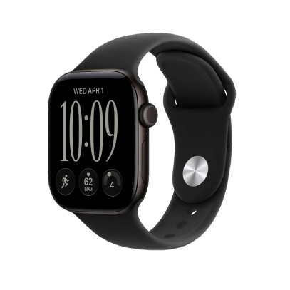 Apple Watch Series 12, 42 мм корпус из алюминия цвета «Black», ремешок Sport Band размера S/M цвета «Black»