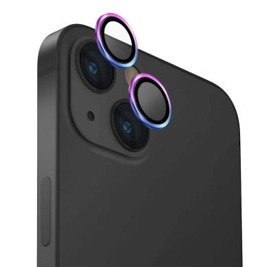 Стекло для iPhone 15/15 Plus UNIQ OPTIX Camera Lens protector Aluminium (IP6.1-6.7(2023)-ALENSIRD) Iridescent