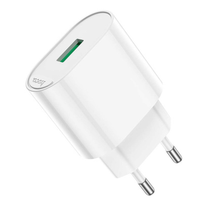 Зарядное устройство USB-A hoco. QC3.0 FAST 3A, 18 Вт (C109A), белый