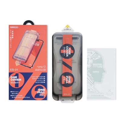 Стекло для iPhone Air REMAX с аппликатором (ES-01) Чёрный