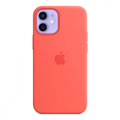 Силиконовый чехол для iPhone 12 mini MagSafe Silicone Case Розовый