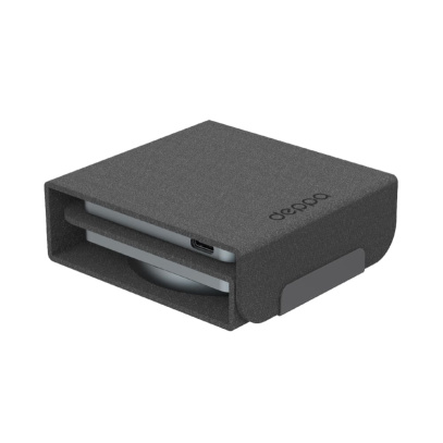 Беспроводная зарядная станция Deppa 3в1 Crystal MagSafe Fold Travel QI складная (23153) Black, черный