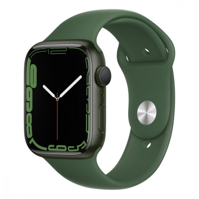 Apple Watch Series 7, 45 мм корпус из алюминия зеленого цвета, спортивный  ремешок «зелёный клевер» Apple Watch Series 7, 45 мм корпус из алюминия зеленого цвета, спортивный  ремешок «зелёный клевер»
