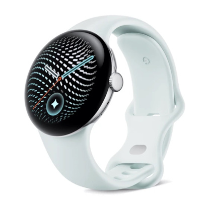 Часы Pixel Watch 5, 45 мм, Wi-Fi, Polished Silver/Fog, серебристый
