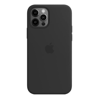 Чехол Silicone Case для Apple iPhone 12 Pro Max Black, черный