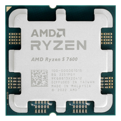 Процессор AMD Ryzen 5 7600, 3.8ГГц (Turbo 5.1ГГц), AM5, OEM (100-000001015)