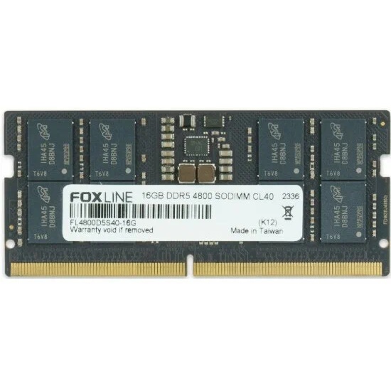 Оперативная память Foxline FL4800D5S40 16G DDR5 16GB 4800MHz CL40 SO DIMM 1x16