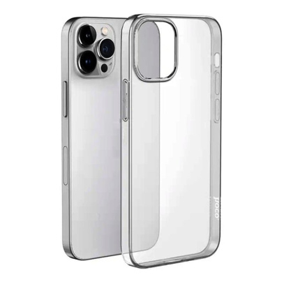 Чехол hoco. Силиконовый ультратонкий для Apple iPhone 14 Pro Max Прозрачный черный