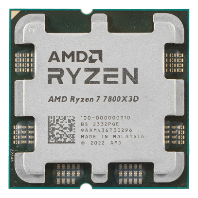 Процессор AMD Ryzen 7 7800X3D, 4.2ГГц (Turbo 5,00ГГц), AM5, OEM (100-000000910)