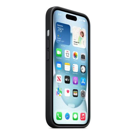 Чехол Кожаный Apple iPhone 15 с MagSafe Black, черный Чехол Кожаный Apple iPhone 15 с MagSafe Black, черный
