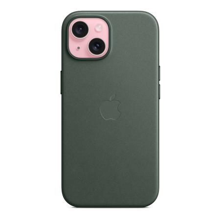 Чехол FineWoven Case для Apple iPhone 15 с MagSafe Evergreen, зеленый