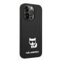 Чехол Karl Lagerfeld для iPhone 14 Pro Liquid silicone Choupette body Hard (KLHCP14LSLCTBK) Черный