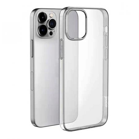 Чехол hoco. Силиконовый ультратонкий для Apple iPhone 14 Pro Max Прозрачный черный Чехол hoco. Силиконовый ультратонкий для Apple iPhone 14 Pro Max Прозрачный черный