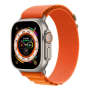Apple Watch Ultra, 49 мм корпус из титана цвета «Natural», ремешок Alpine Loop размера M цвета «Orange»