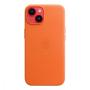 Чехол Leather Case MagSafe для Apple iPhone 14 «Orange» Чехол Leather Case MagSafe для Apple iPhone 14 «Orange»
