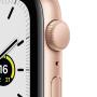 Apple Watch SE (2020), 44 мм корпус из алюминия золотого цвета, спортивный ремешок цвета «Starlight»