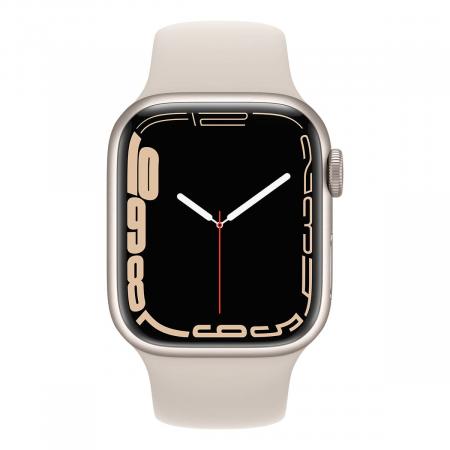 Apple Watch Series 7, 45 мм корпус из алюминия цвета «сияющая звезда»,  спортивный ремешок «сияющая звезда» Apple Watch Series 7, 45 мм корпус из алюминия цвета «сияющая звезда»,  спортивный ремешок «сияющая звезда»