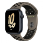 Apple Watch Nike Series 8, 45 мм корпус из алюминия цвета «Midnight», ремешок Nike Sport Band размера M/L цвета «Olive Grey/Black»