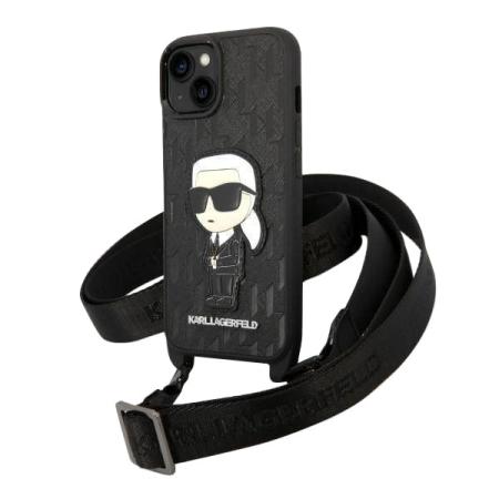 Чехол Karl Lagerfeld для iPhone 14 Plus Crossbody Saffiano Cradslot Hard (KLHCP14MSTKMK) Черный