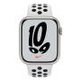 Apple Watch Nike Series 7, 45 мм корпус из алюминия цвета «сияющая звезда», спортивный ремешок Nike цвета «чистая платина/чёрный» Apple Watch Nike Series 7, 45 мм корпус из алюминия цвета «сияющая звезда», спортивный ремешок Nike цвета «чистая платина/чёрный»