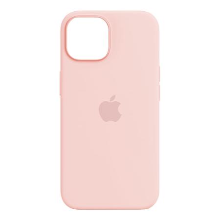 Чехол Silicone Case для Apple iPhone 15 с MagSafe Light Pink, светло-розовый