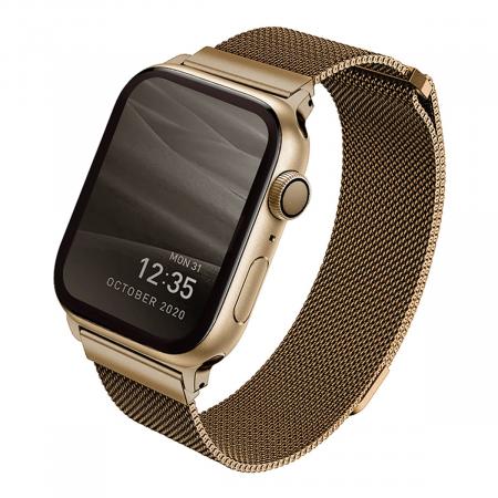 Ремешок UNIQ для Apple Watch 42/44/45 мм Dante Strap Mesh Steel (44MM-DANGLD) Золотой Ремешок UNIQ для Apple Watch 42/44/45 мм Dante Strap Mesh Steel (44MM-DANGLD) Золотой