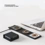 Беспроводная зарядная станция Deppa 3в1 Crystal MagSafe Fold Travel QI складная (23153) Black, черный
