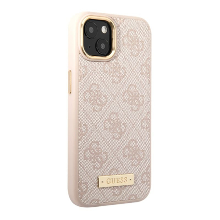 Чехол Guess для iPhone 13 с Magsafe PU 4G Plate metal logo Hard (GUHMP13MU4GPRP) Розовый Чехол Guess для iPhone 13 с Magsafe PU 4G Plate metal logo Hard (GUHMP13MU4GPRP) Розовый