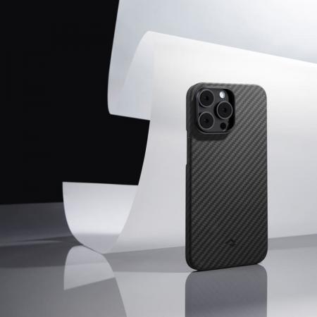 Чехол для iPhone 14 Pro Pitaka MagEZ Case 3 кевлар (арамид) (KI1401P) Черно-серый Чехол для iPhone 14 Pro Pitaka MagEZ Case 3 кевлар (арамид) (KI1401P) Черно-серый