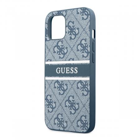 Чехол Guess для iPhone 13 PU 4G Stripe printed logo Hard (GUHCP13M4GDBL) Синий Чехол Guess для iPhone 13 PU 4G Stripe printed logo Hard (GUHCP13M4GDBL) Синий