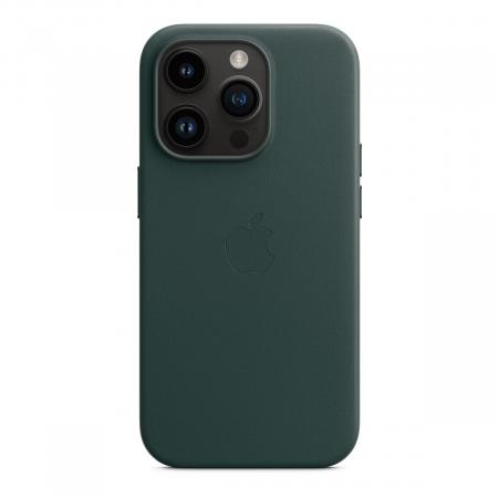 Чехол Leather Case MagSafe для Apple iPhone 14 Pro «Forest Green» Зеленый