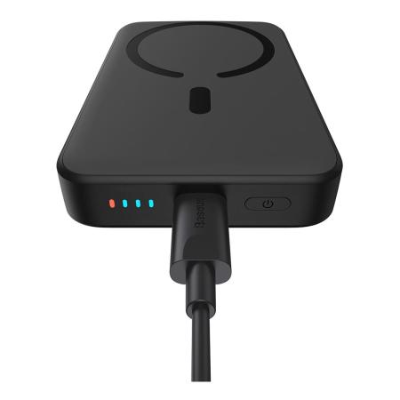 Внешний аккумулятор Baseus Magnetic Mini Wireless Fast Charge power bank с поддержкой беспроводной зарядки 10000mAh 20W Черный