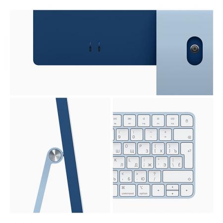 Apple iMac 24" (M1 8C CPU, 7C GPU, 2021) Retina 4,5K, 8/256Gb SSD (MJV93) Blue, синий
