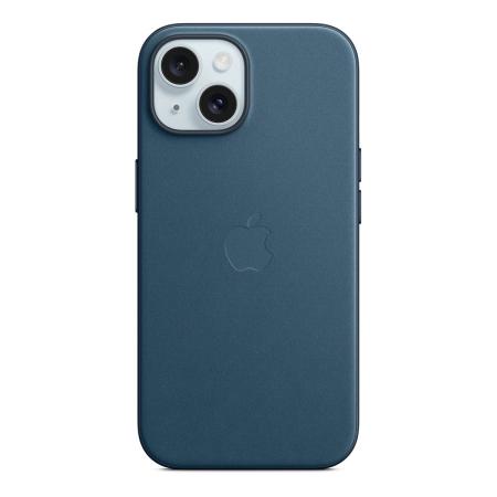 Чехол Кожаный Apple iPhone 15 с MagSafe Blue, синий Чехол Кожаный Apple iPhone 15 с MagSafe Blue, синий