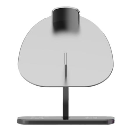 Беспроводное зарядное устройство-подставка для наушников WiWU Hubble Stand Wireless Charger 3в1 30W (M15) Gray, серый