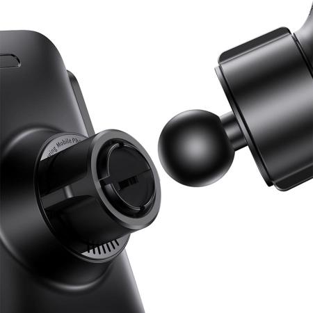 Автомобильный держатель с функцией беспроводной зарядки Baseus Wisdom Auto Alignment Car Mount Wireless Charger (QI 15W) Air Outlet Base (CGZX000001) Черный Автомобильный держатель с функцией беспроводной зарядки Baseus Wisdom Auto Alignment Car Mount Wireless Charger (QI 15W) Air Outlet Base (CGZX000001) Черный