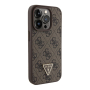 Чехол Guess для iPhone 15 Pro Max Crossbody PU 4G Triangle Diamond logo Hard + Universal Strap (GUHCP15XP4TDSCPW) Коричневый