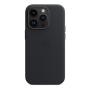 Чехол Leather Case MagSafe для Apple iPhone 14 Pro «Midnight» Черный Чехол Leather Case MagSafe для Apple iPhone 14 Pro «Midnight» Черный