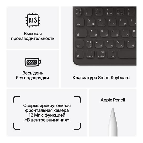 Apple iPad 10,2" (A13, 2021, 9 gen) Wi-Fi 64Gb Space Gray, «серый космос»