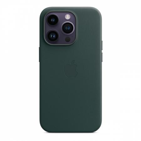 Чехол Leather Case MagSafe для Apple iPhone 14 Pro «Forest Green» Зеленый