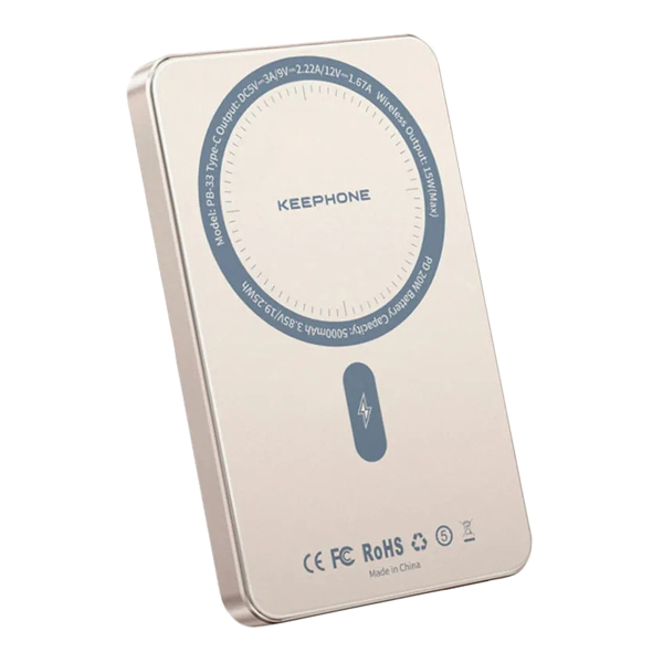Внешний аккумулятор KEEPHONE LUCCI 5000mAh 15W Серый