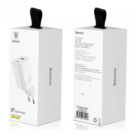 Зарядное устройство Fast Charger Baseus QC 3.0 24 Вт (CCALL-BX02), белый